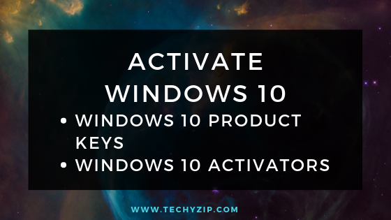 windows 10 activator and product keys