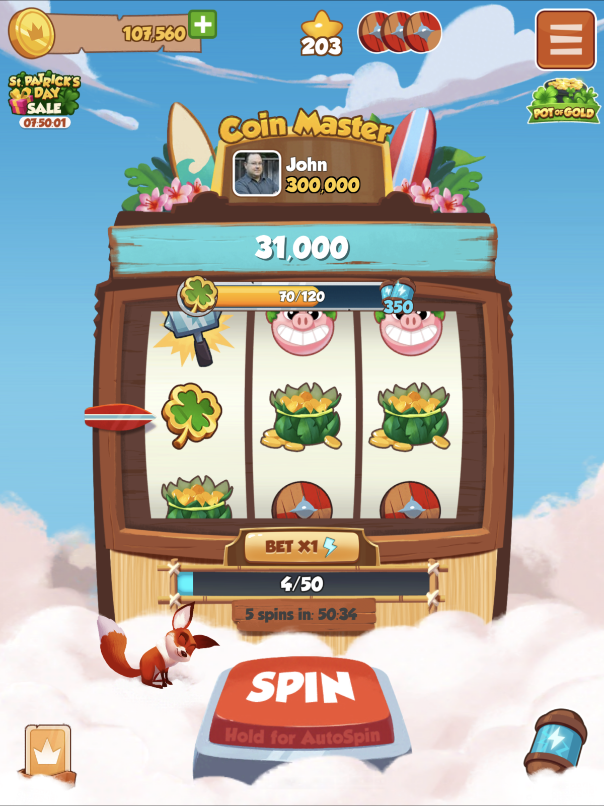 free daily spin coin master